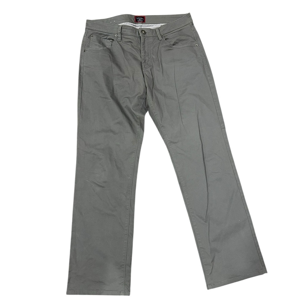 Untuckit Mens 33x32 Relaxed Fit Straight Leg Stretch Chino Pants Trousers Gray